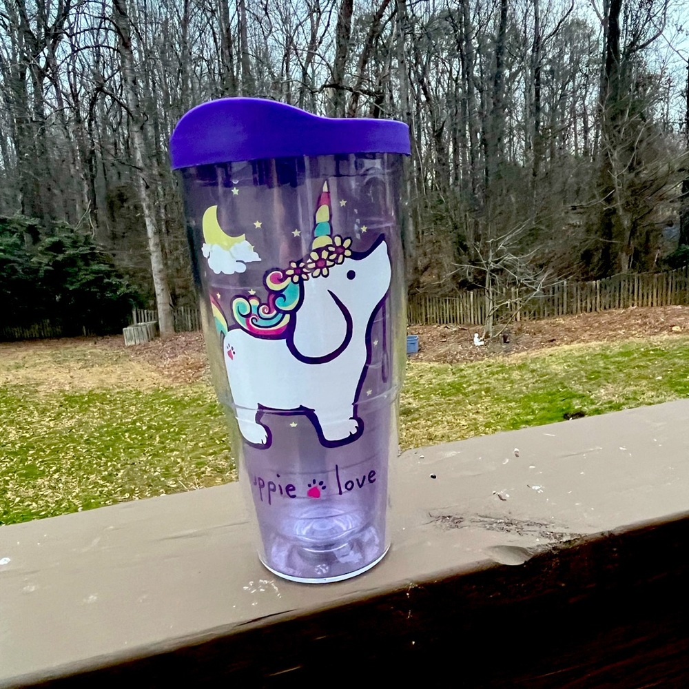 Large Unicorn Puppy Love Tervis 24 oz Tumbler!
